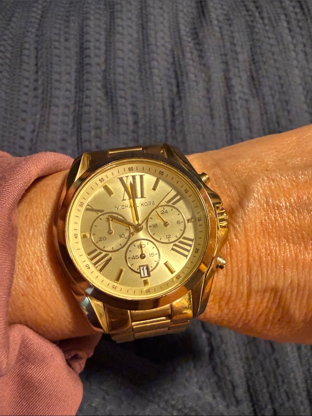 Michael Kors Gold-Tone Women’s Chronograph Bracelet Watch